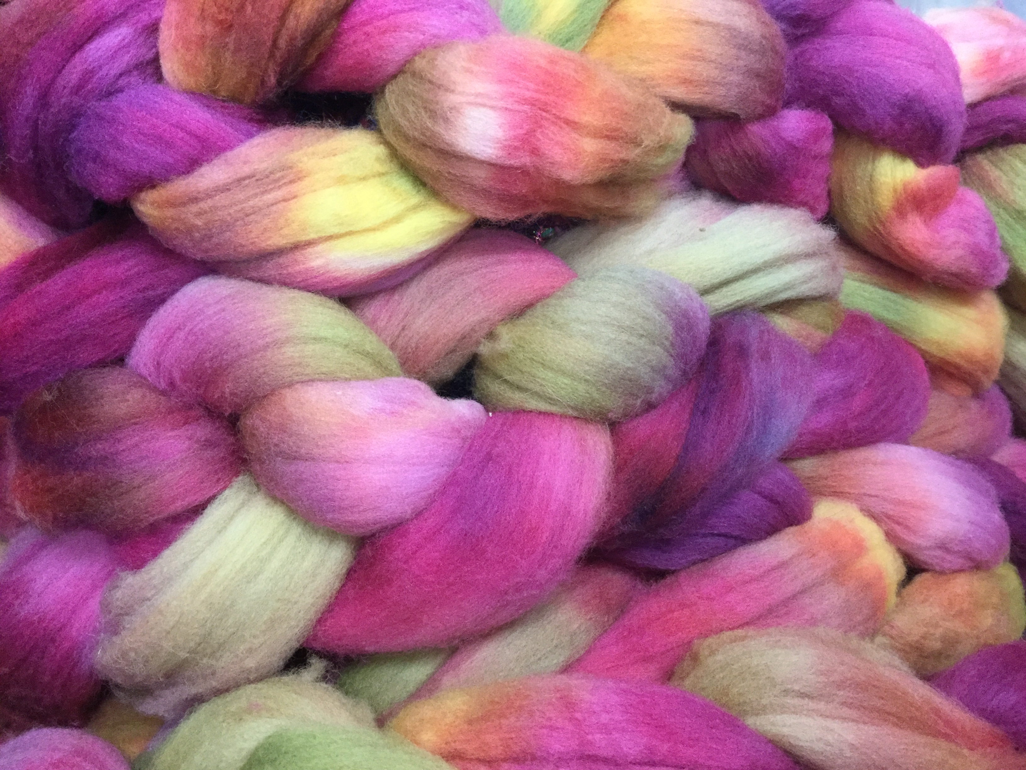 23 Micron Superfine Hand Dyed Merino Combed Top - 115 g (4.0 oz) - Bouquet 23 Micron Superfine Hand Dyed Merino Combed Top - 115 g (4.0 oz) - Bouquet